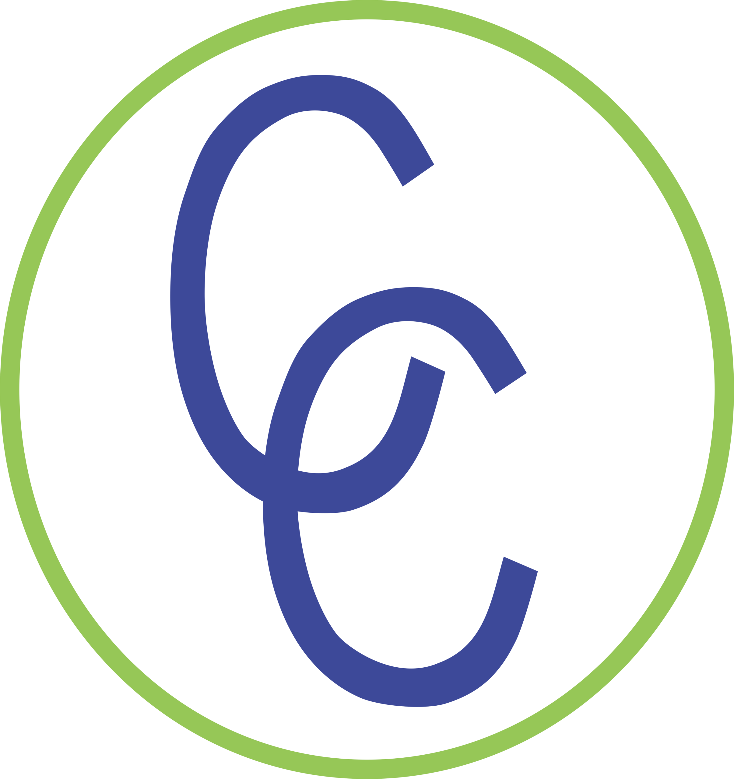 Cambridge Consulting Services Executive Search Icon Logo, a green circle around two overerlapping blue uppercase letter C's